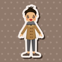 boy man cartoon theme elements N176