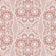 Lace seamless pattern with flowers N64