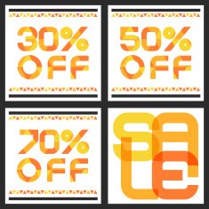 Sale banner with 30 50 70 percent discount Vector background N2