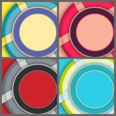 Set of banner templates with geometric pattern N6