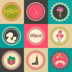 Set of frames for Happy Mother's Day celebration