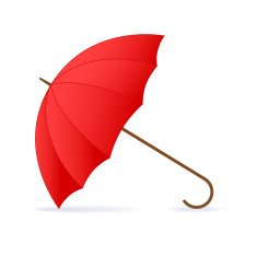 Vector red umbrella
