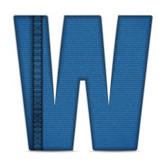 Alphabet Blue Jeans Letter N4