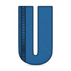Alphabet Blue Jeans Letter N6