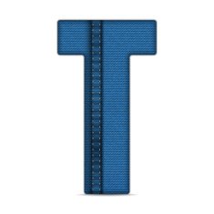 Alphabet Blue Jeans Letter N7