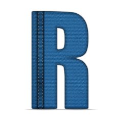 Alphabet Blue Jeans Letter N9