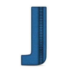 Alphabet Blue Jeans Letter N17