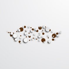 Vector modern mustache icon on white background