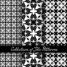 Set of 3 Seamless Vintage Patterns (Vector) N11