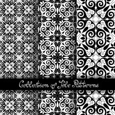Set of 3 Seamless Vintage Patterns (Vector) N12