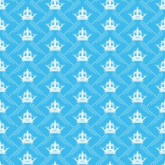 Seamless pattern Retro Blue N6