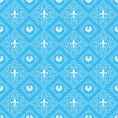 Seamless pattern Retro Blue N9
