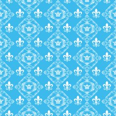Seamless pattern Retro Blue N10