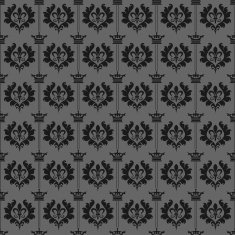 Black damask wallpaper