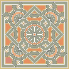 Byzantine decorative rosette N3