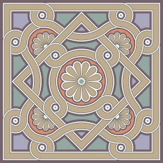 Byzantine decorative rosette N6