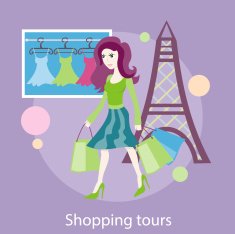 Beautiful woman with a lot of shopping bags