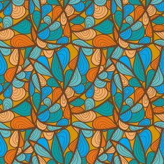 decorative pattern of the plant and abstract elements N2