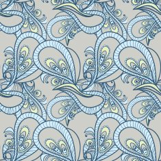 decorative pattern of the plant and abstract elements N3