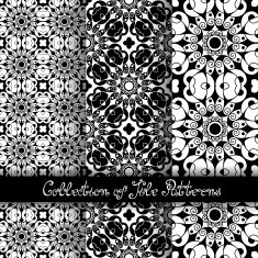 Set of 3 Seamless Vintage Patterns (Vector) N15