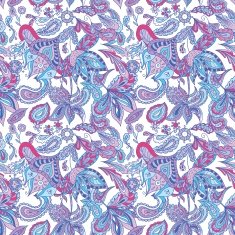 Blue and Pink Ethnic Pattern