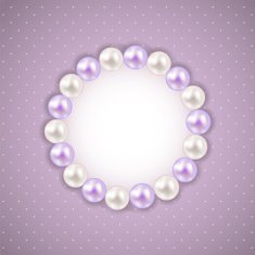 Vintage Pearl Frame Background Vector Illustration