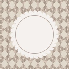 Design Retro Label Frame with Bow Vector Illustration N5