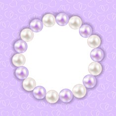 Vintage Pearl Frame Background Vector Illustration N6