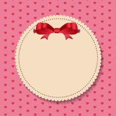 Vintage Frame with Bow Background Vector Illustration N2
