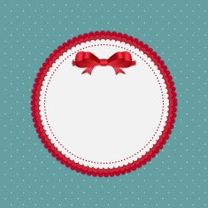 Vintage Frame with Bow Background Vector Illustration N6