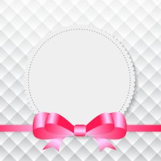 Vintage Frame with Bow Background Vector Illustration N8