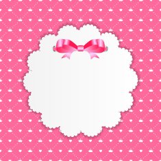 Vintage Frame with Bow Background Vector Illustration N10