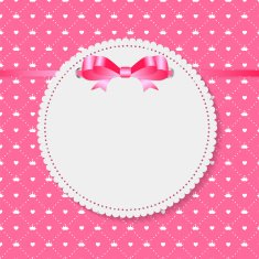 Vintage Frame with Bow Background Vector Illustration N11