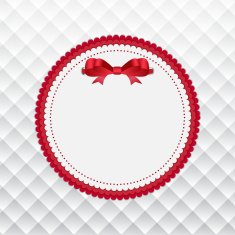 Vintage Frame with Bow Background Vector Illustration N15
