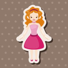 lady girl cartoon theme elements N185