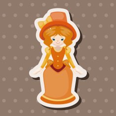 lady girl cartoon theme elements N188
