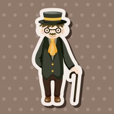 boy man cartoon theme elements N179