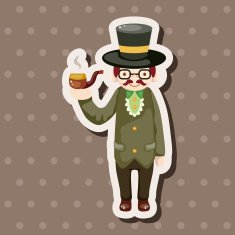 boy man cartoon theme elements N180