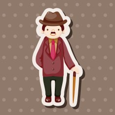 boy man cartoon theme elements N181