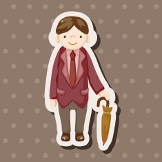 boy man cartoon theme elements N182