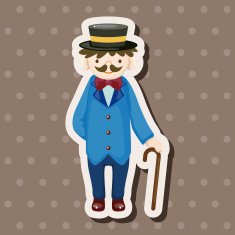 boy man cartoon theme elements N183