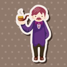 boy man cartoon theme elements N185