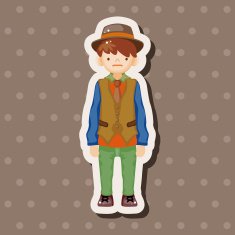 boy man cartoon theme elements N187