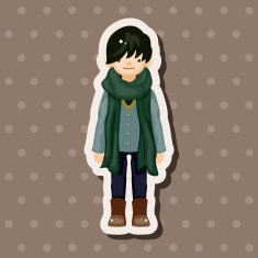 boy man cartoon theme elements N188