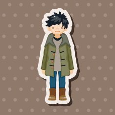 boy man cartoon theme elements N191