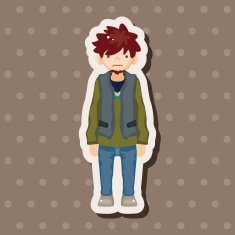 boy man cartoon theme elements N193