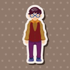 boy man cartoon theme elements N194