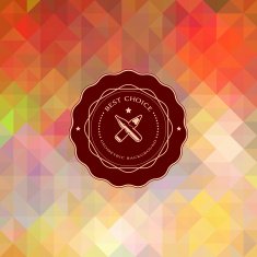 Geometrical abstract background with a label