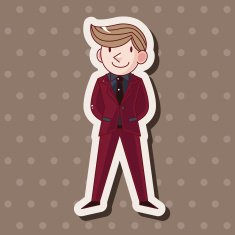 boy man cartoon theme elements N197