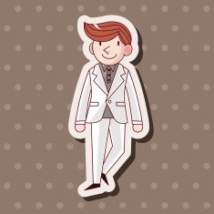 boy man cartoon theme elements N199